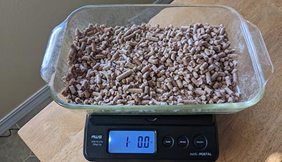 1 pound of hardwood fuel pellets for Master Mix