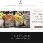 Capstone Mushrooms homepage screenshot